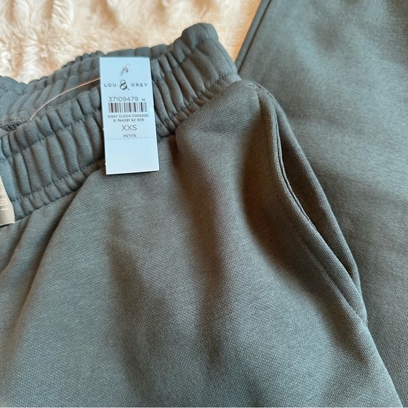 Lou & Grey NEW Fleece Joggers Pants Moss Green SOFT Pockets Womens Sz XXS Petite - Picture 5 of 6